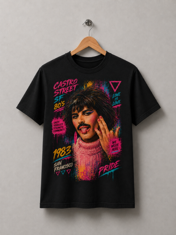 Estampa Camiseta Castro 80's: Freddie Mercury, da coleção CASTRO STREET