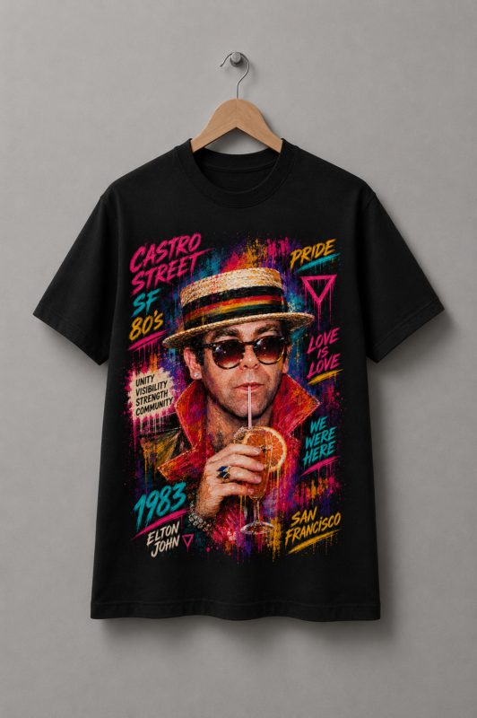 Camiseta Castro 80's: Elton John