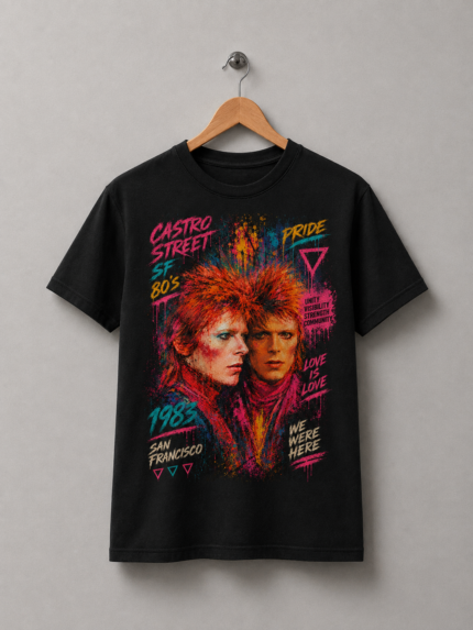 Camiseta Castro 80’s: David Bowie — camiseta Tshirtness