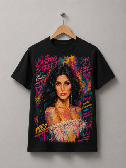 Camiseta Castro 80’s: Cher — camiseta Tshirtness