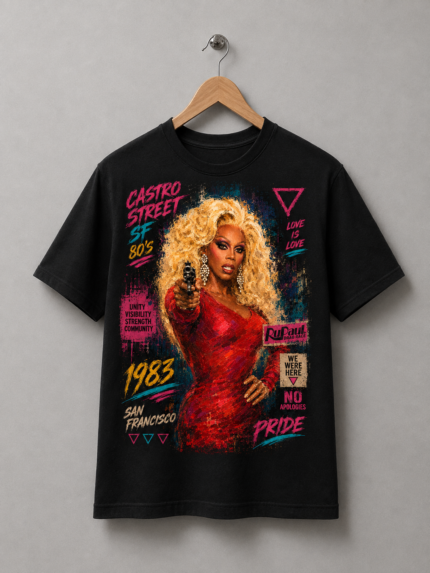 Camiseta Castro 80’s: RuPaul — camiseta Tshirtness