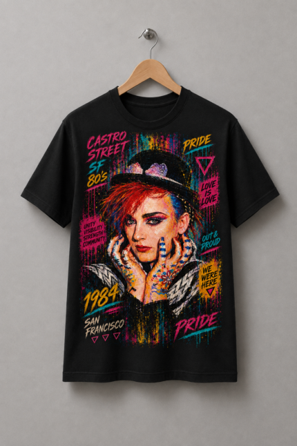 Camiseta Castro 80’s: Boy George — camiseta Tshirtness