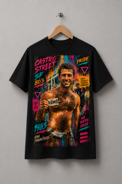 Camiseta Castro 80’s: HOMO — camiseta Tshirtness