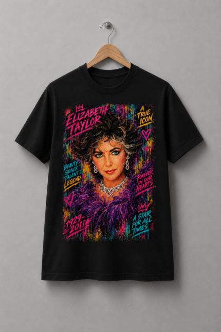 Camiseta Castro 80’s: Elizabeth Taylor — camiseta Tshirtness