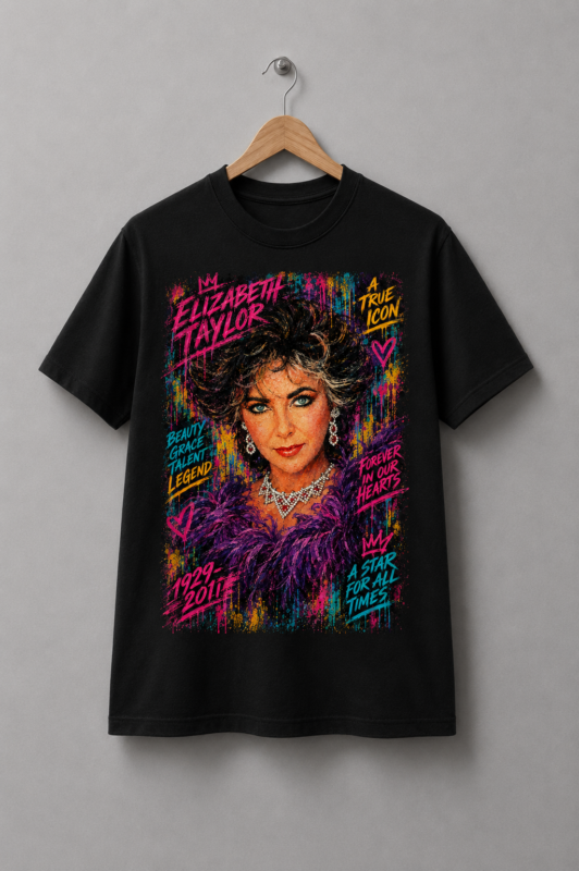 Camiseta Castro 80's: Elizabeth Taylor