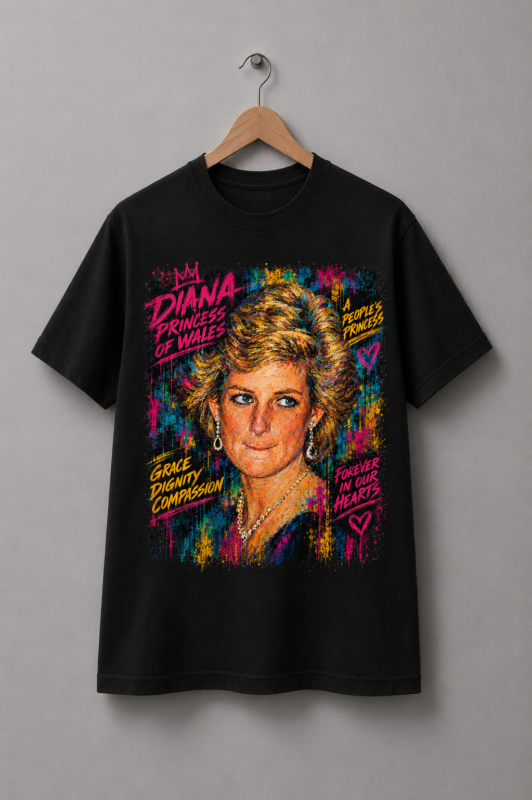 Camiseta Castro 80's: Princess Diana
