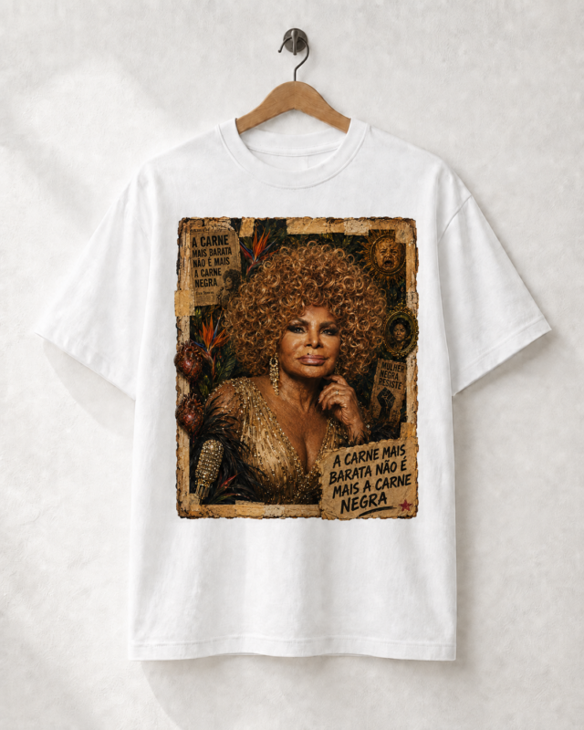 Estampa Camiseta Resistir é Criar: Elza Soares, da coleção RESISTIR É CRIAR