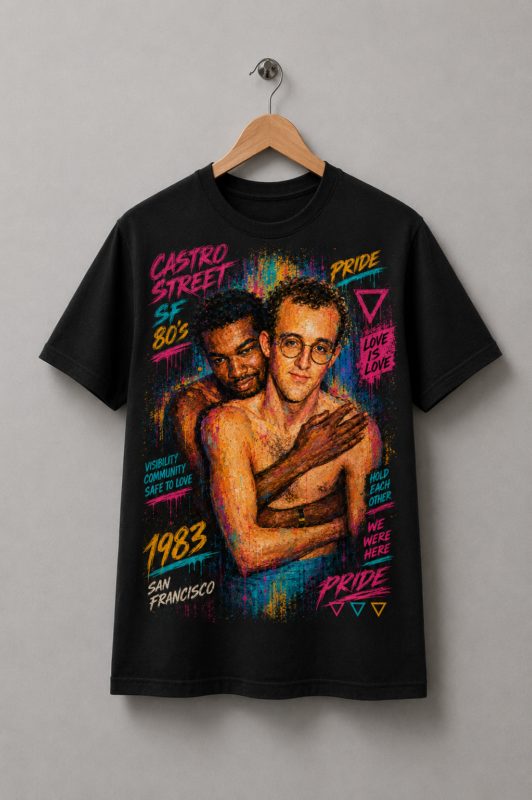 Estampa Camiseta Castro 80's: Keith Haring, da coleção CASTRO STREET