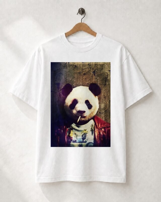 Camiseta Wild & Botanical: Bad Mood Rebel Panda