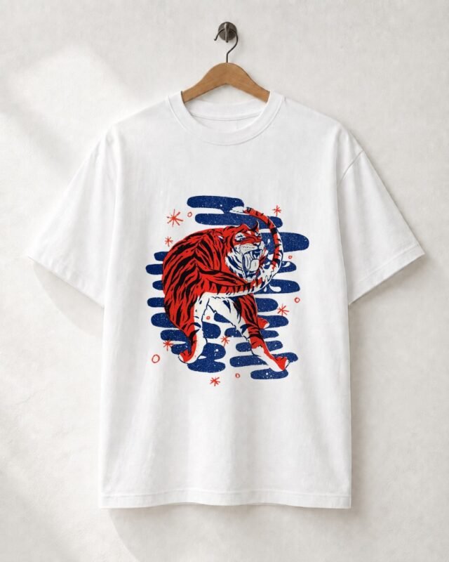 Camiseta Wild & Botanical: Bengal Sunset Tiger