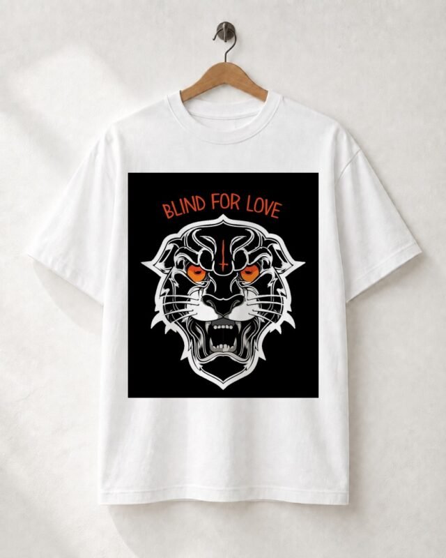 Camiseta Wild & Botanical: Blind For Love White Tiger