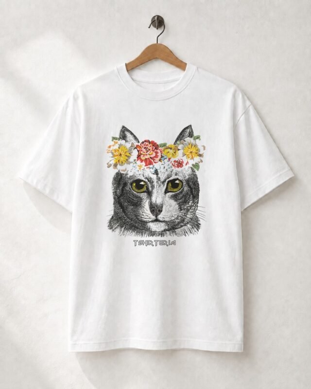 Camiseta Wild & Botanical: Botanical Cat Garden
