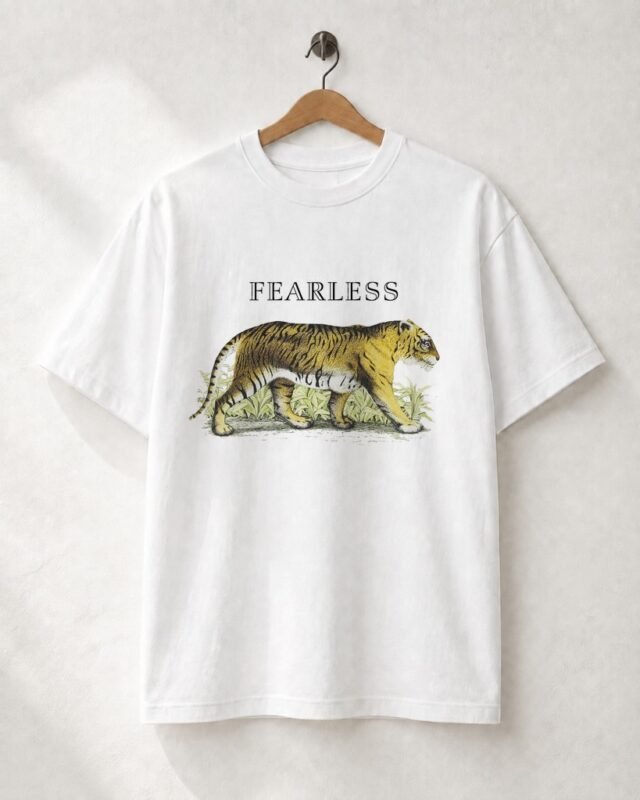Camiseta Wild & Botanical: Fearless Tiger Roar