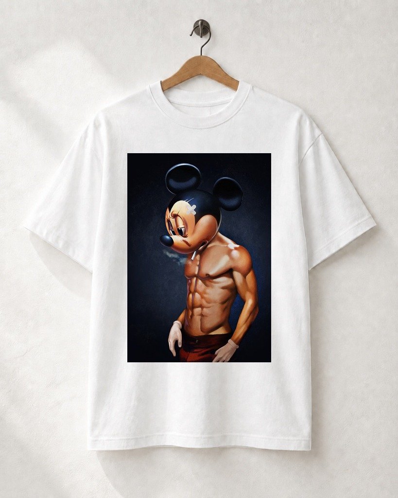 Mockup Camiseta Hypertrophy Mouse Gym Camiseta Cult: Hypertrophy Mouse Gym - Imagem 1