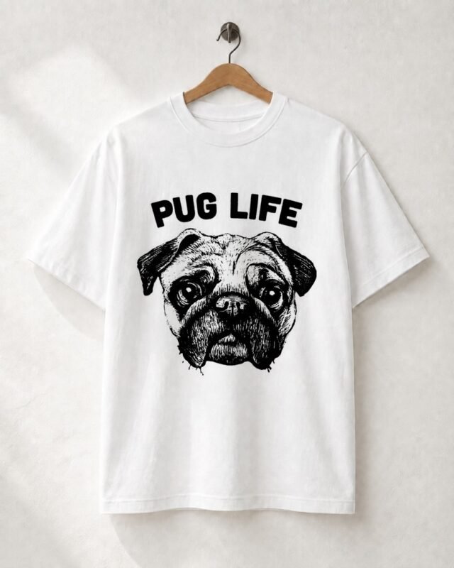 Camiseta Wild & Botanical: Pug Life Urban Gang